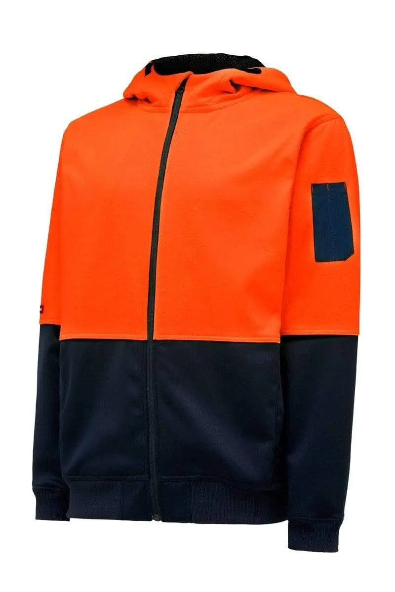 Hard Yakka Two Tone Brushed Fleece Hi Vis Hoodie Y19320 Metro Workwear.